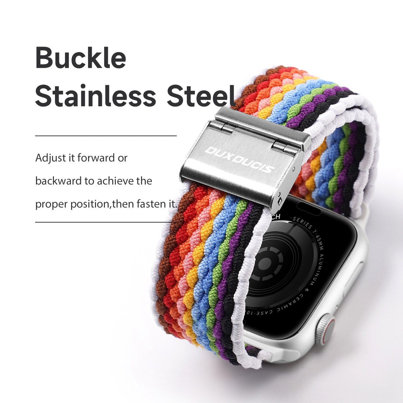 DUX DUCIS For Apple Watch Ultra 2 49mm Series 9 45mm SE (2023) 44mm Ultra 49mm 8 7 45mm 6 5 4 SE (2022) SE 44mm 3 2 1 42mm Watch Band Replacement Braided Nylon Elastic Wrist Strap DUX DUCIS For Apple Watch Ultra 2 49mm Series 9 45mm SE (2023) 44mm Ultra 49mm 8 7 45mm 6 5 4 SE (2022) SE 44mm 3 2 1 42mm Watch Band Replacement Braided Nylon Elastic Wrist Strap